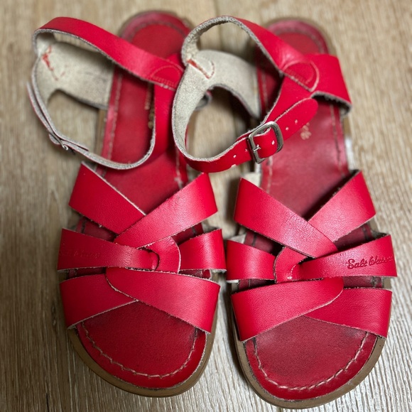 Salt Water Sandals by Hoy Shoes - Saltwater Sandals Red  Size 8 Women's